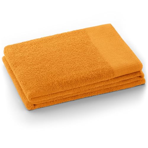 AmeliaHome Duschtuch 70x140 cm Orange 100% Baumwolle Qualität Saugfähig Amari von AmeliaHome