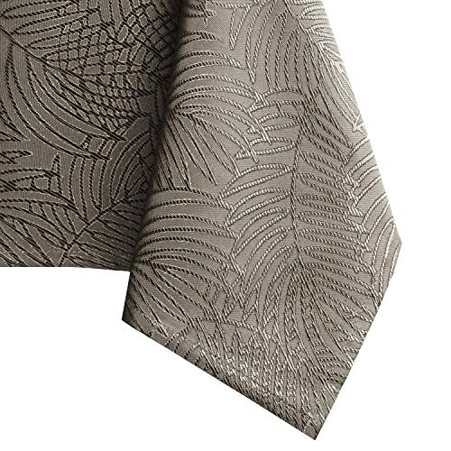 AmeliaHome 80x80 cm Tischdecke Tischtuch Tafeldecke Fleckschutz Lotuseffekt Abwaschbar Wasserabweisend Ornament Cappuccino Gaia von AmeliaHome