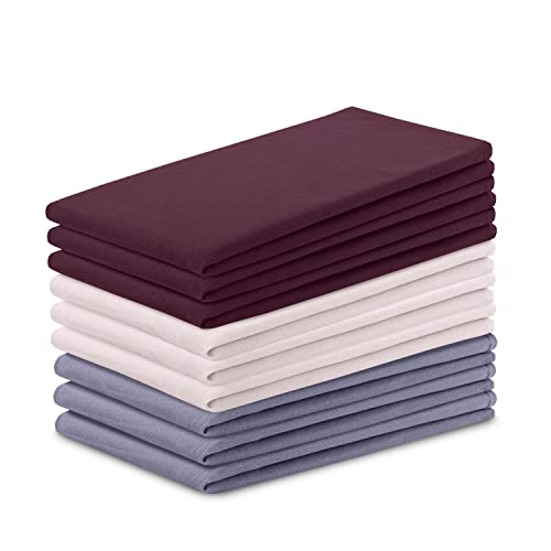 AmeliaHome 9er Set Geschirrtücher Baumwolle Küchentücher 50x70 cm Glatt Letty Violett Puderrosa Rosa von AmeliaHome