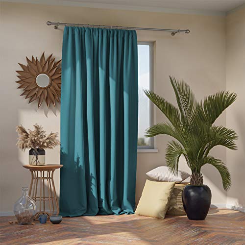 AmeliaHome Blackout Vorhang 1 St. Blickdicht, Polyester, Blau, Kräuselband 140x270 AmeliaHome Blackout Vorhang 1 St. Blickdicht, Polyester, Blau, Kräuselband 140x270 von AmeliaHome