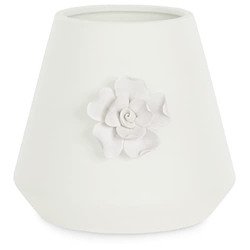 AmeliaHome Blumentopf aus Keramik Pflanzentopf Blumenmuster Deko Lusitano Creme von AmeliaHome