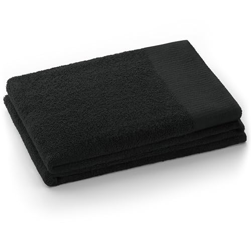 AmeliaHome Gästetuch Schwarz 30x50 cm 100% Baumwolle Qualität Saugfähig Amari von AmeliaHome