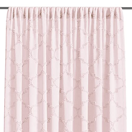 AmeliaHome Gardine 140x250 cm 1 St. Vorhang halbtransparent Kräuselband Rosa Delva von AmeliaHome