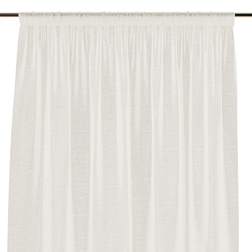 AmeliaHome Gardine 140x270 cm 1 St. Vorhang halbtransparent Kräuselband Creme Lunare von AmeliaHome