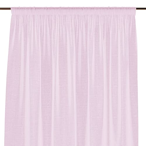 AmeliaHome Gardine 140x270 cm 1 St. Vorhang halbtransparent Kräuselband Rosa Lunare von AmeliaHome