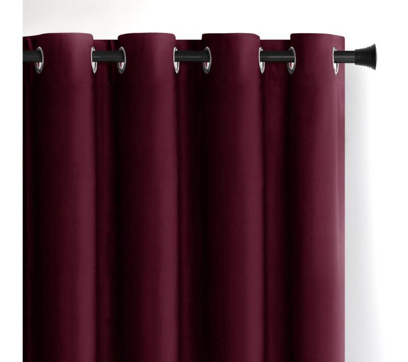 AmeliaHome Gardine Gardine Ösen Vorhang mit Raffhalter Samt Ösenvorhang Verdunkelnd, Ösen (1 St), Samt, inkl. Raffhalter von AmeliaHome