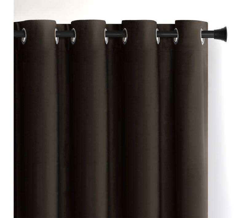 AmeliaHome Gardine Gardine Ösen Vorhang mit Raffhalter Samt Ösenvorhang Verdunkelnd, Ösen (1 St), Samt, inkl. Raffhalter von AmeliaHome