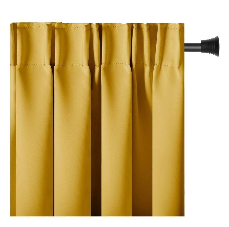 AmeliaHome Gardine Gardine Vorhang Einfarbig Verdunklungsvorhang Aufhängung Pleat, Kräuselband (1 St), verdunkelnd von AmeliaHome