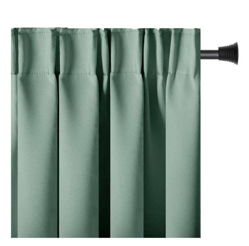 AmeliaHome Gardine Gardine Vorhang Einfarbig Verdunklungsvorhang Aufhängung Pleat, Kräuselband (1 St), verdunkelnd von AmeliaHome
