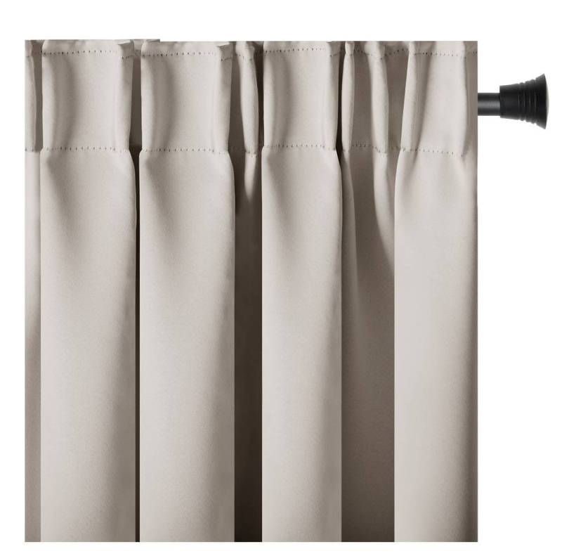 AmeliaHome Gardine Gardine Vorhang Einfarbig Verdunklungsvorhang Aufhängung Pleat, Kräuselband (1 St), verdunkelnd von AmeliaHome