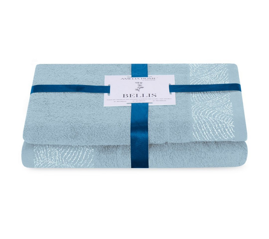 AmeliaHome Handtuch Set Handtuch Set Handtücher mit Bordüre Gästetücher, Baumwolle, (Sparpack, 2-tlg), Baumwolle von AmeliaHome