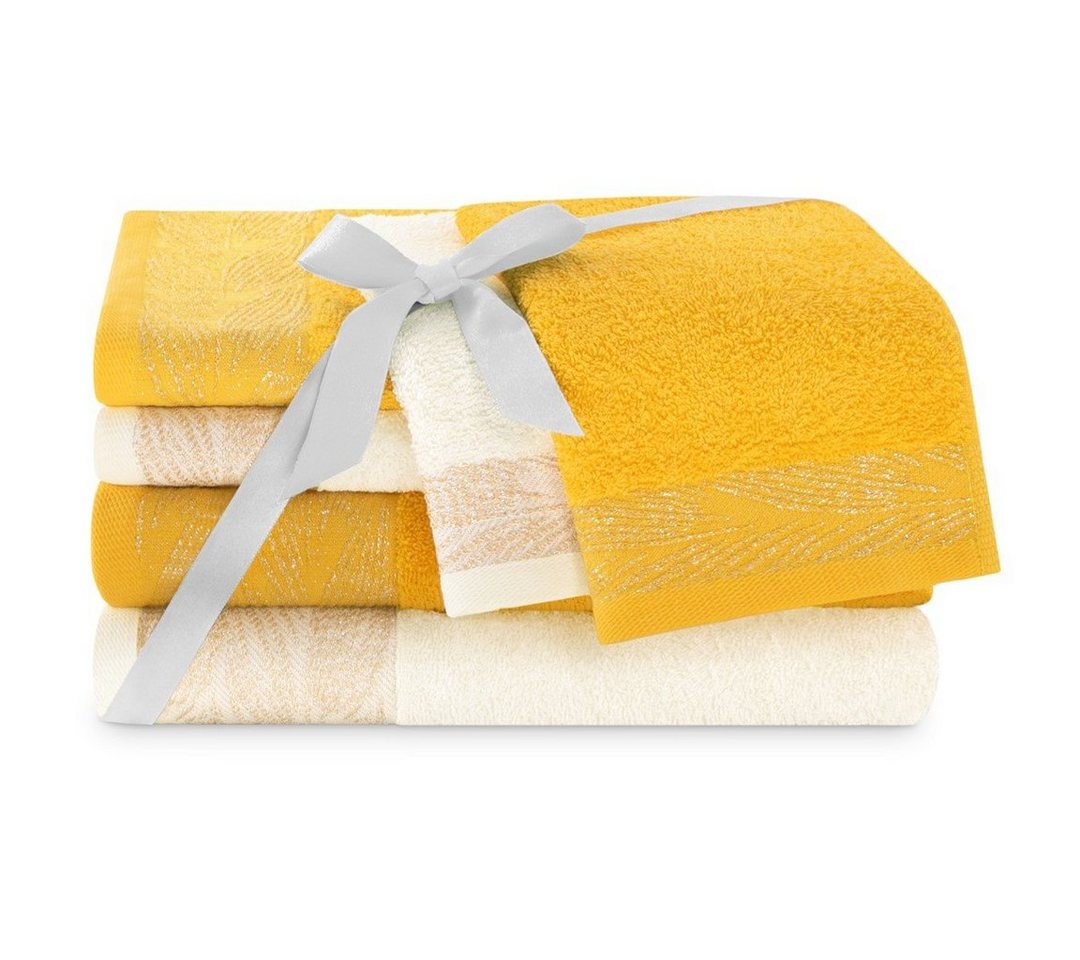 AmeliaHome Handtuch Set Handtücher Handtuch Duschtuch Gästetuch Saunatuch 100% Baumwolle, Baumwolle, (Set, 6-tlg), Mit Muster von AmeliaHome