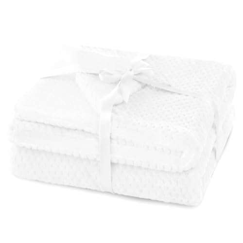 AmeliaHome Kuscheldecke 170x210 cm zarte Steppung Sherpa Lammfelloptik Wohndecke Shleepy Weiß von AmeliaHome