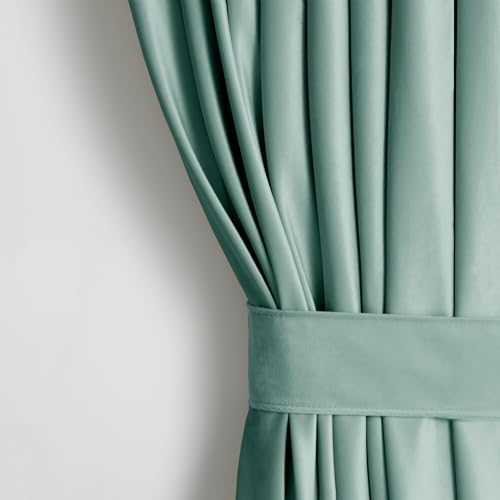 AmeliaHome Set Vorhang H 270 x B 140 cm mit Raffhalter 54 x 10 cm Velvet Optik Minze 1 St. Ösenschal Samt Halbverdunkelungsvorhang Fensterdekoration Dekoschal Dekorvorhang AmeliaHome Set Vorhang H 270 x B 140 cm mit Raffhalter 54 x 10 cm Velvet Optik Minze 1 St. Ösenschal Samt Halbverdunkelungsvorhang Fensterdekoration Dekoschal Dekorvorhang von AmeliaHome