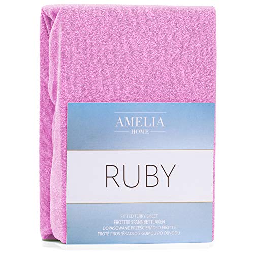 AmeliaHome Spannbettlaken 140x200-160x200 cm Frottee Baumwolle Spannbetttuch, Fuchsia AmeliaHome Spannbettlaken 140x200-160x200 cm Frottee Baumwolle Spannbetttuch, Fuchsia von AmeliaHome