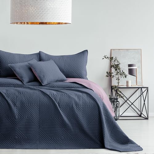AmeliaHome Tagesdecke anthrazit Flieder 170x210 Bettüberwürf zweiseitig Ultrasonic Steppung Polyester Softa AmeliaHome Tagesdecke anthrazit Flieder 170x210 Bettüberwürf zweiseitig Ultrasonic Steppung Polyester Softa von AmeliaHome