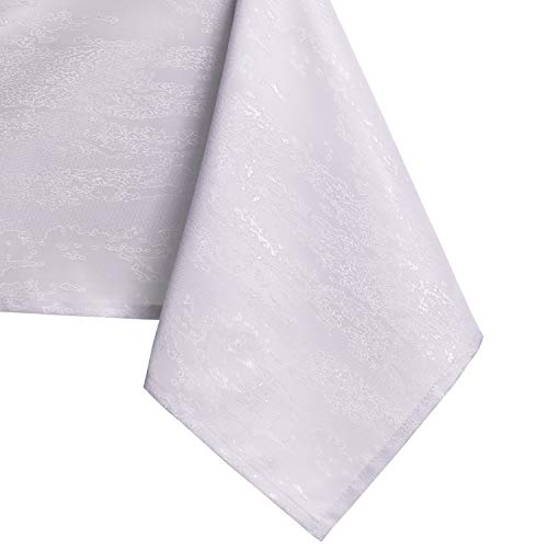 AmeliaHome Tischdecke 140x180 cm Tischtuch Tafeldecke Fleckschutz Lotuseffekt Abwaschbar Wasserabweisend Ornament Vesta Flieder von AmeliaHome