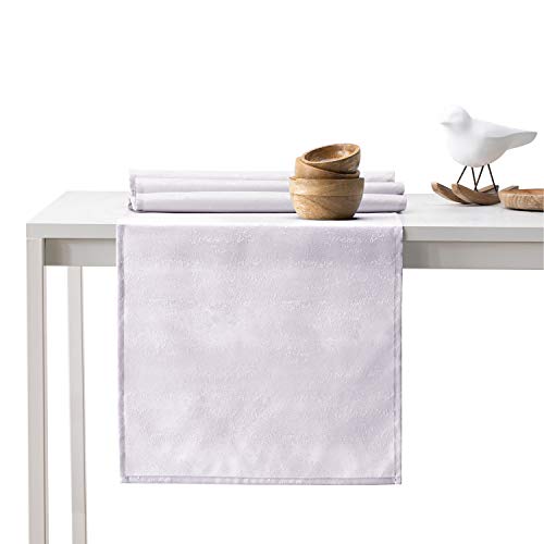 AmeliaHome Tischläufer 30x100 cm Lotuseffekt Wasserabweisend Schlangenhautmuster Flieder Vesta von AmeliaHome