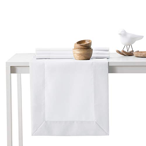 AmeliaHome Tischläufer 30x80 cm mit Briefecke Lotuseffekt Wasserabweisend glänzend Weiß Empire AmeliaHome Tischläufer 30x80 cm mit Briefecke Lotuseffekt Wasserabweisend glänzend Weiß Empire von AmeliaHome
