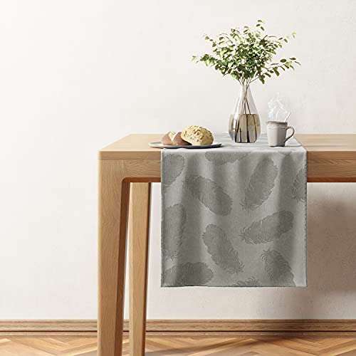 AmeliaHome Tischläufer 40x140 cm Gemustert Velvet Optik Pfauenfeder Muster Peacock Grau AmeliaHome Tischläufer 40x140 cm Gemustert Velvet Optik Pfauenfeder Muster Peacock Grau von AmeliaHome