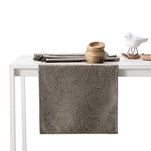 AmeliaHome Tischläufer 40x140 cm Lotuseffekt Wasserabweisend Blätter Cappuccino Gaia AmeliaHome Tischläufer 40x140 cm Lotuseffekt Wasserabweisend Blätter Cappuccino Gaia von AmeliaHome