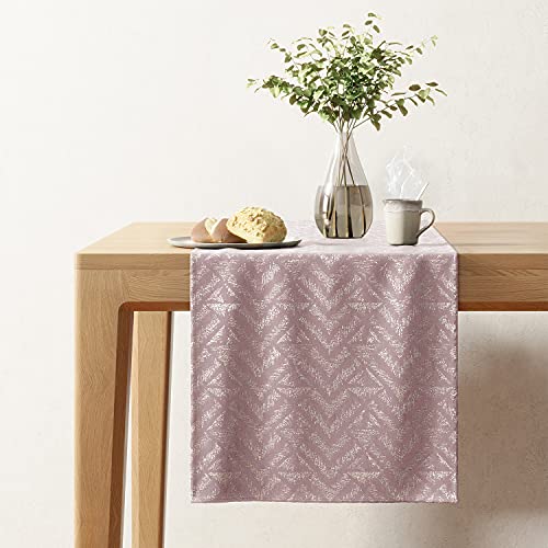 AmeliaHome Tischläufer 40x140 cm geometrisch Glamour Velvet Navia Altrosa Silber AmeliaHome Tischläufer 40x140 cm geometrisch Glamour Velvet Navia Altrosa Silber von AmeliaHome