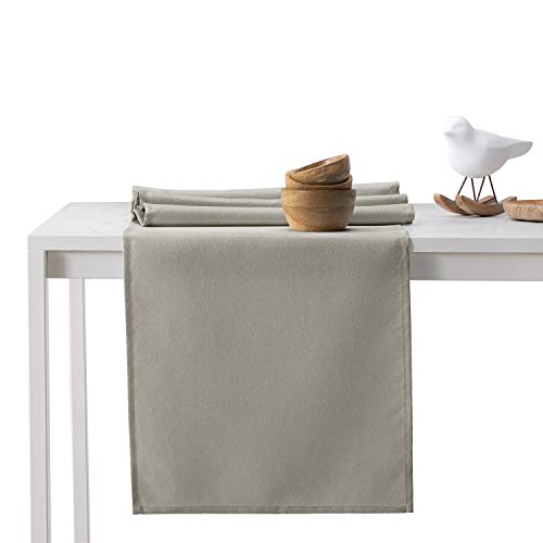 AmeliaHome Tischläufer Set 35x200 cm und 115x200 cm Lotuseffekt Wasserabweisend glänzend Cappuccino Empire von AmeliaHome