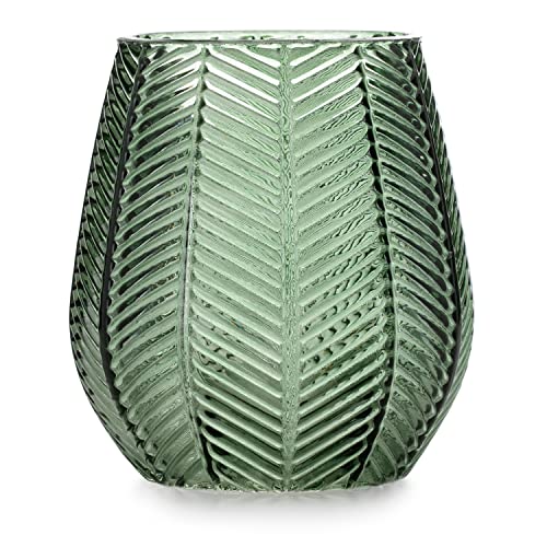 AmeliaHome Vase 12x13,5 cm Dekovase Tischvase aus Glas Dekoration Vitoria Flaschengrün von AmeliaHome