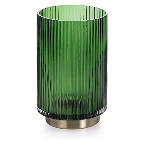 AmeliaHome Vase 12x19 cm Dekovase Tischvase aus Glas Dekoration Gallo Grün von AmeliaHome