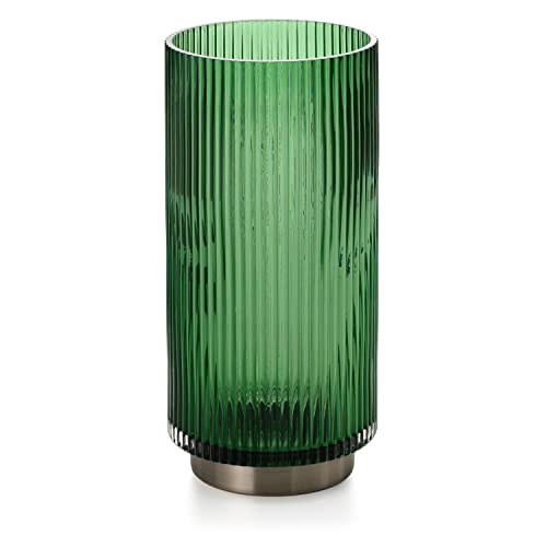 AmeliaHome Vase 12x25,5 cm Dekovase Tischvase aus Glas Dekoration Gallo Grün von AmeliaHome