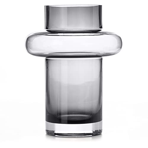 AmeliaHome Vase 15x20 cm Dekovase Tischvase aus Glas Dekoration Galaxy Schwarz von AmeliaHome