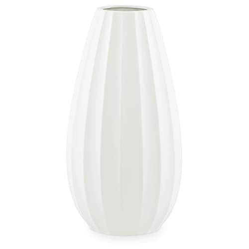 AmeliaHome Vase aus Keramik Dekovase Tischvase Dekoration Cob Creme von AmeliaHome