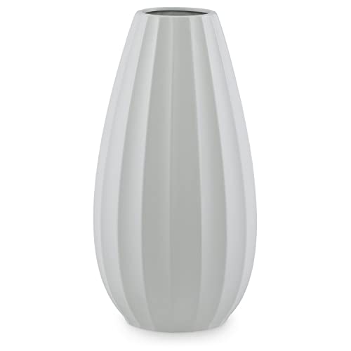 AmeliaHome Vase aus Keramik Dekovase Tischvase Dekoration Cob Grau von AmeliaHome