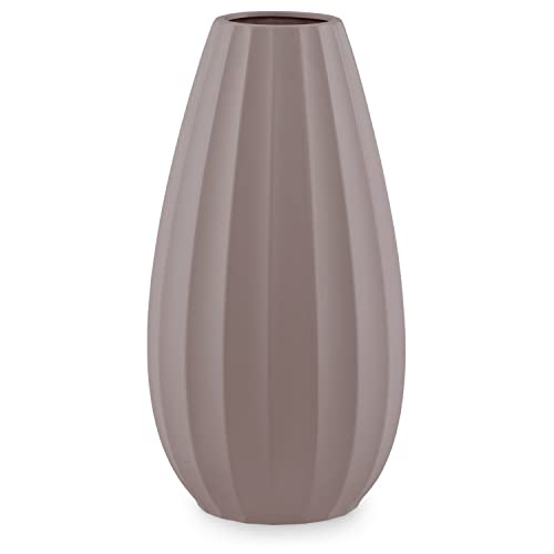 AmeliaHome Vase aus Keramik Dekovase Tischvase Dekoration Cob Kakao von AmeliaHome