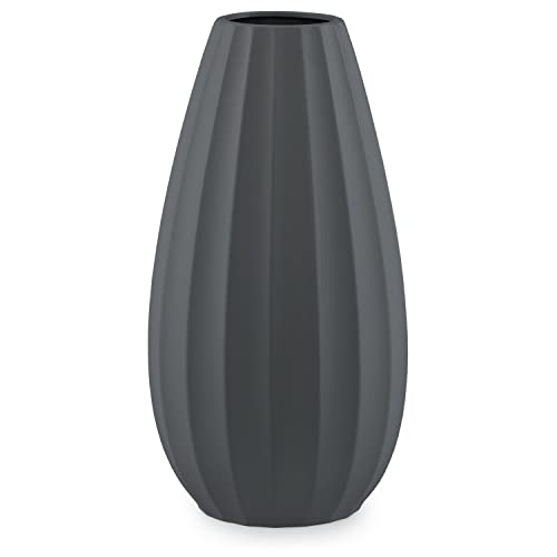 AmeliaHome Vase aus Keramik Dekovase Tischvase Dekoration Cob Schwarz von AmeliaHome