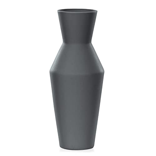 AmeliaHome Vase aus Keramik Dekovase Tischvase Dekoration Giara Schwarz von AmeliaHome
