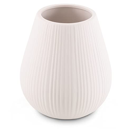 AmeliaHome Vase aus Keramik Dekovase Tischvase Dekoration Suez Puderrosa von AmeliaHome