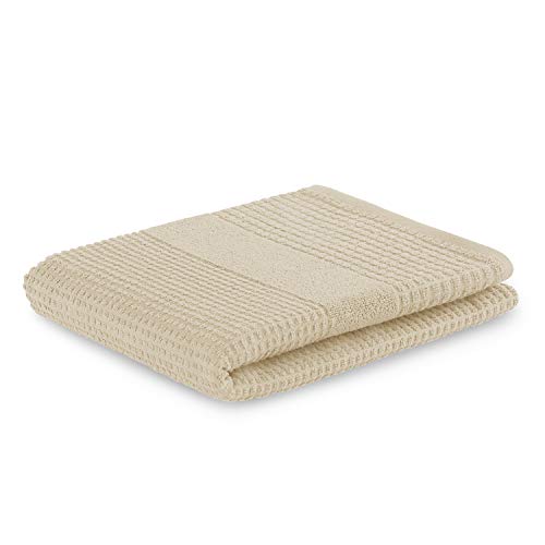 AmeliaHome Handtuch 100% Baumwolle 50x90 cm Bordüre Beige Plano von AmeliaHome