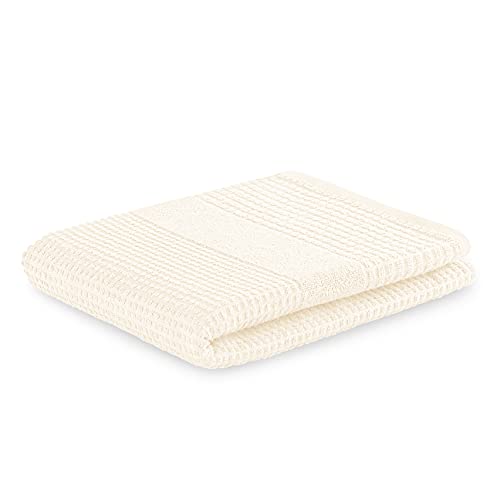 AmeliaHome Handtuch 100% Baumwolle 50x90 cm Bordüre Creme Plano von AmeliaHome