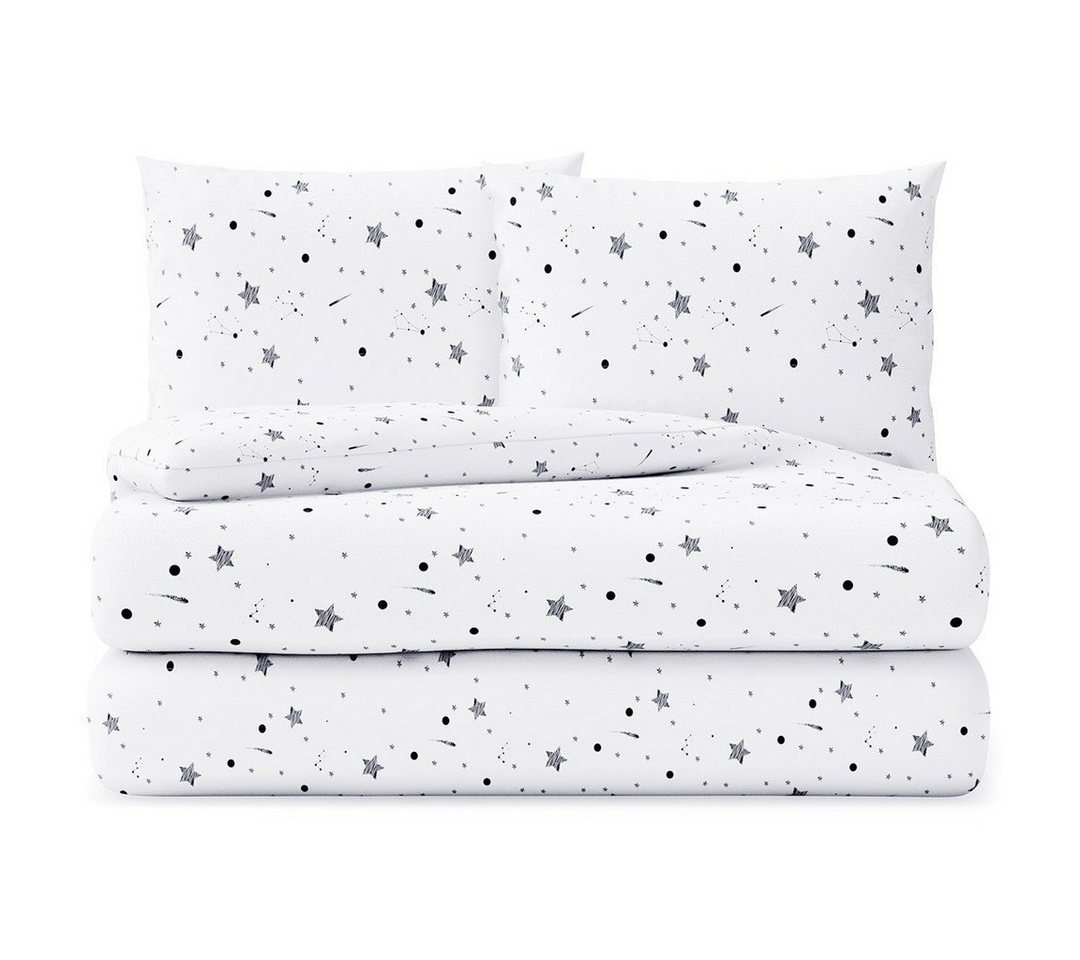 Bettwäsche Bettwäsche mit Sternenmuster Reißverschluss 100% Baumwolle, AmeliaHome, 100% Baumwolle von AmeliaHome