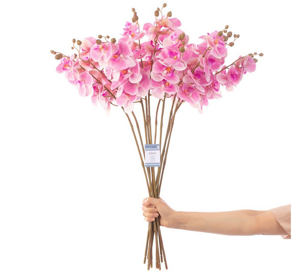 Kunstblume Kunstblumen künstliche Pflanzen Dekoration Orchidee, Tulpen, Peony, Magnolien, Lavendel, AmeliaHome, Höhe 76 cm von AmeliaHome