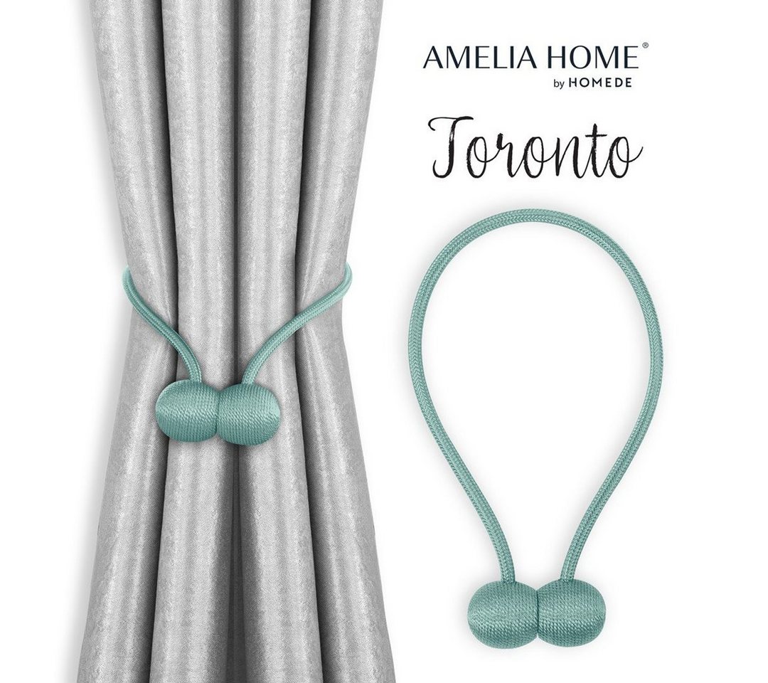 AmeliaHome Raffhalter Vorhang Gardinen Halter Raffhalter Magnetverschluss Abstrakt, Vorhang, Vorhänge, Gardinen, Dekoschal, (Set, 2-tlg., Sparpack), Magnetisch von AmeliaHome
