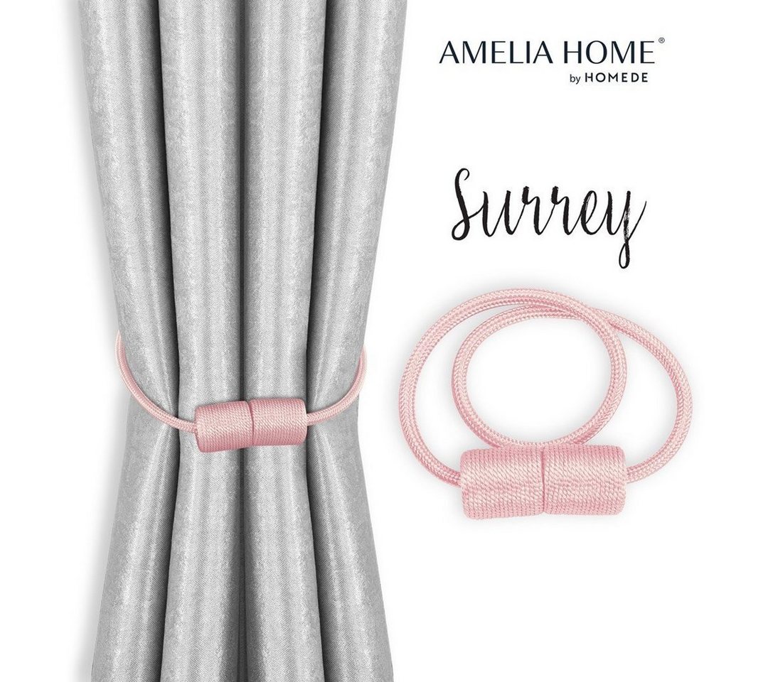 AmeliaHome Raffhalter Vorhang Gardinen Halter Raffhalter Magnetverschluss Abstrakt, Vorhang, Vorhänge, Gardinen, Dekoschal, (Set, 2-tlg., Sparpack), Magnetisch von AmeliaHome