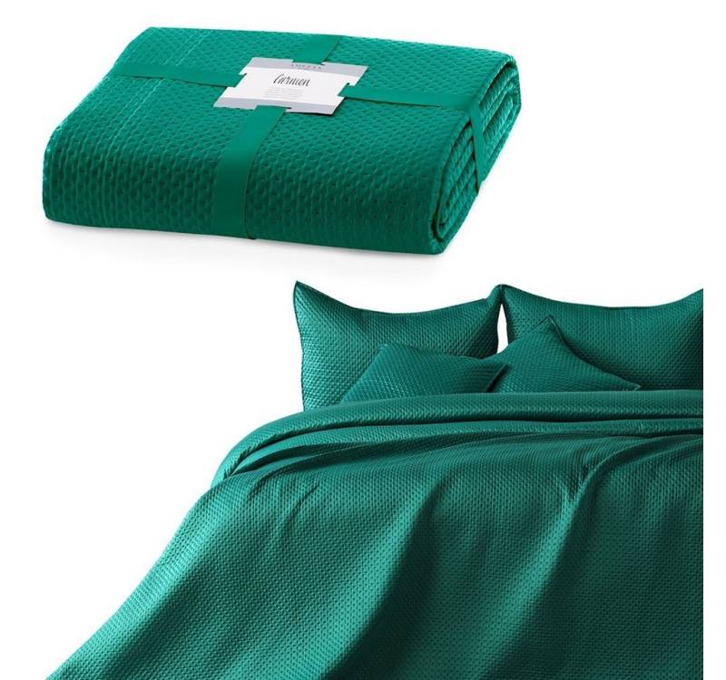 AmeliaHome Tagesdecke Bettüberwurf Tagesdecke Allzweckdecke Wohndecke Steppdecke Satin Matt, Mattes Satin mit geometrischer Prägung von AmeliaHome