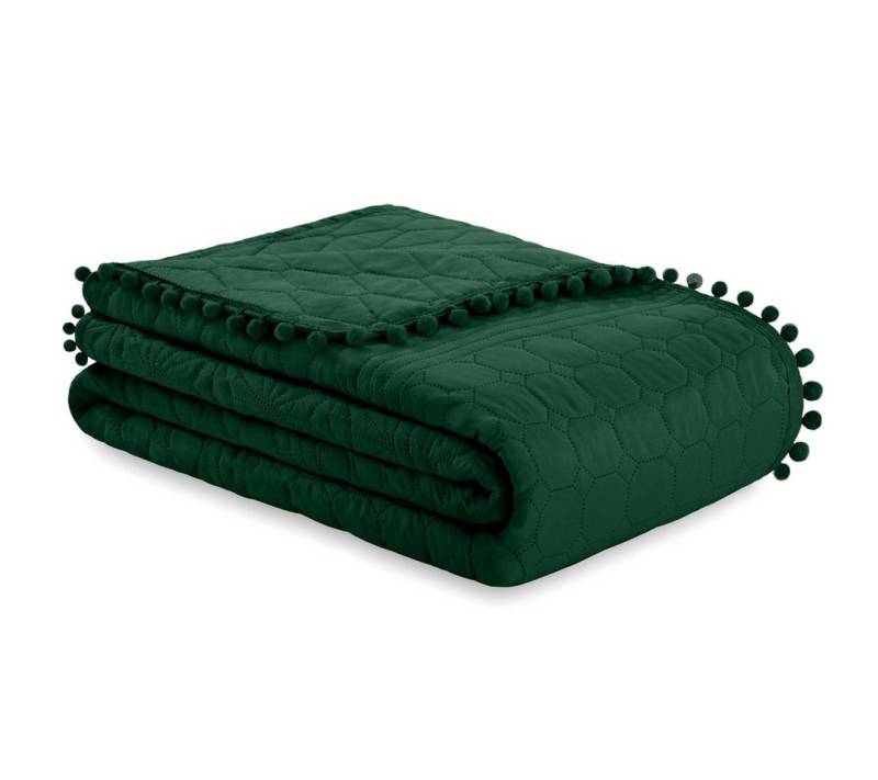 AmeliaHome Tagesdecke Tagesdecke Bettüberwurf Allzweckdecke Wohndecke mit Pompons, Ultrasonic Steppung von AmeliaHome
