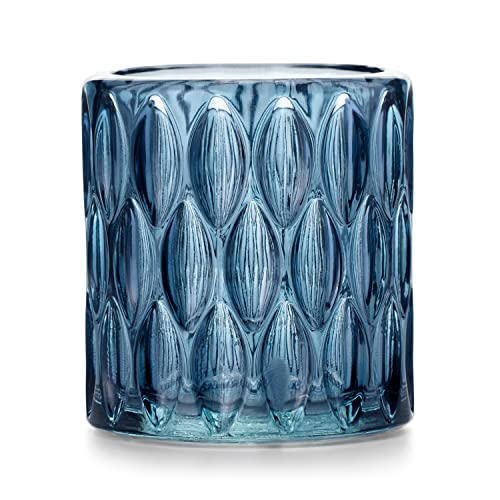 Teelichthalter aus Glas AmeliaHome Kerzenhalter Teelichtglas 9x9,5 cm Vigo Dunkelblau von AmeliaHome