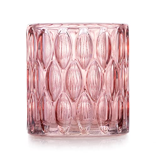 Teelichthalter aus Glas AmeliaHome Kerzenhalter Teelichtglas 9x9,5 cm Vigo Puderrosa von AmeliaHome