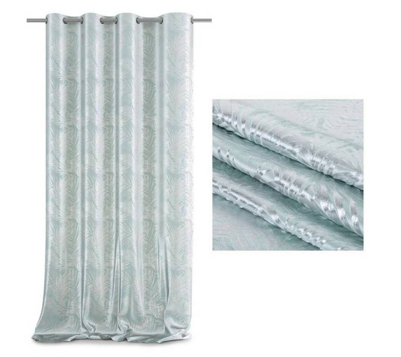 AmeliaHome Vorhang Vorhang Silverleaves mit Ösen Aufhängung 140x245 cm Beige Ösenvorhang, Ösen (1 St), verdunkelnd, pflegeleicht, langlebig & elegant von AmeliaHome