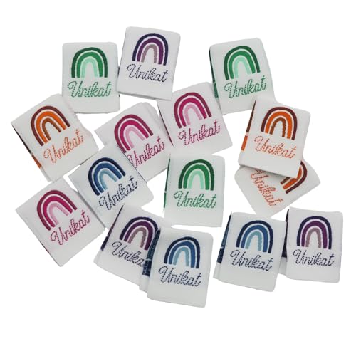 15 Stück Gewebte Label Paket Unikat Annähen Einnäher Web Label Etikett Einzelstück Unique von Ameloua