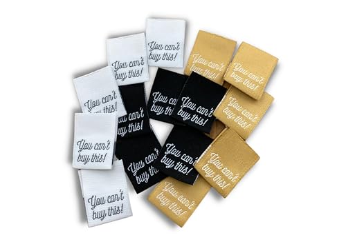 "You can't buy this" Gewebte Label Paket Handmade Mit liebe Genäht Annähen Einnäher Web Label Etikett Made with love von Ameloua